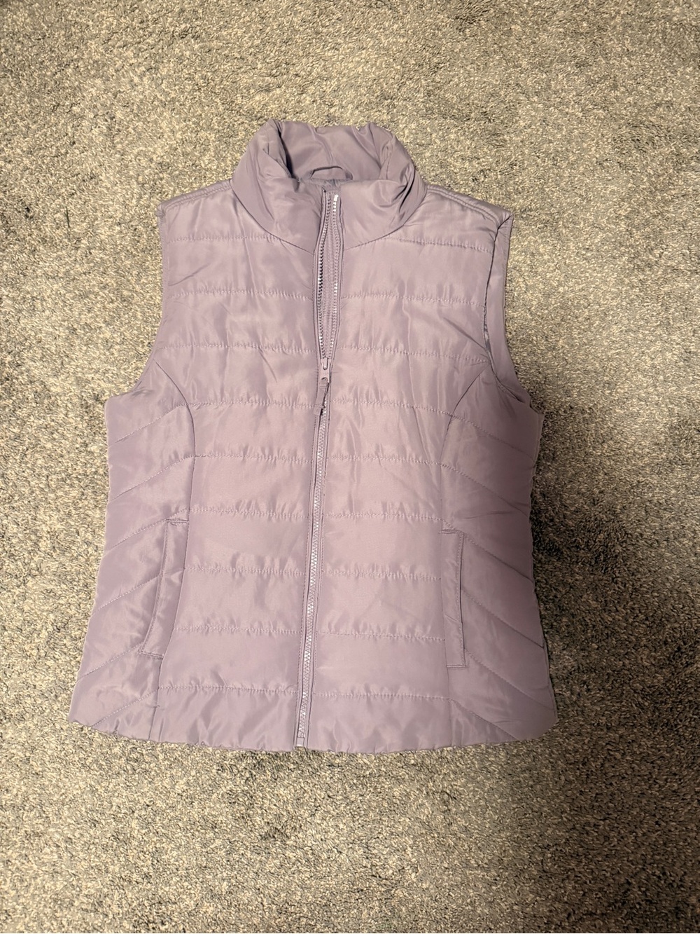 Aeropostale Women's Quilted Vest in Light Lavender